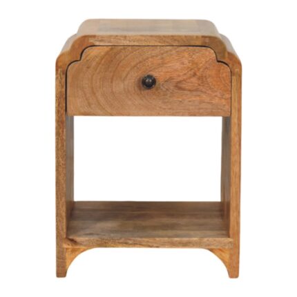 Norr Petite Bedside with Drawer and Open Shelf — Natural — product photograph