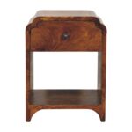 Norr Petite Bedside with Drawer and Open Shelf — Chestnut — product photograph