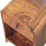 Norr Petite Bedside with Drawer and Open Shelf — Chestnut — product photograph