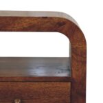 Darcy Bedside with Drawer and Open Shelf — Chestnut — product photograph