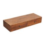 Lunar Two-Drawer Wall-Mounted Console — Chestnut · 88 × 15 cm — product photograph