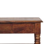 Forma Turned Legs Two-Drawer Coffee Table — Chestnut — product photograph