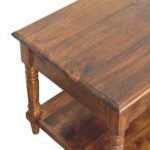 Forma Turned Legs Two-Drawer Coffee Table — Chestnut — product photograph