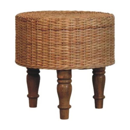 Regna Round Woven Stool — product photograph