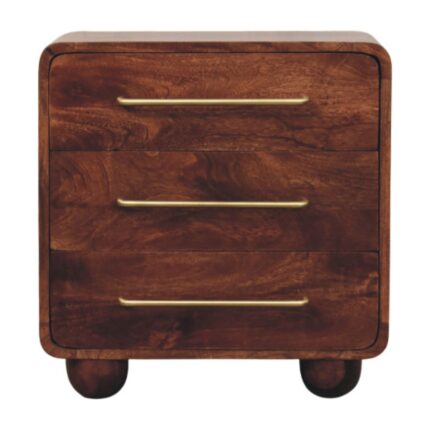 Lina Rounded Three-Drawer Chest — product photograph
