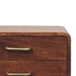 Valen Two-Drawer Bedside Table — Roasted Almond — product photograph