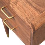 Valen Two-Drawer Bedside Table — Roasted Almond — product photograph