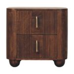 Marlow Fluted Bedside — California Walnut — product photograph