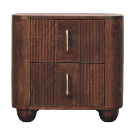 Marlow Fluted Bedside — California Walnut — product photograph