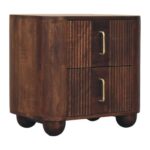 Marlow Fluted Bedside — California Walnut — product photograph