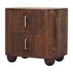Marlow Fluted Bedside — California Walnut — product photograph