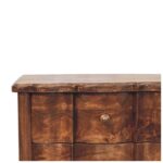 Lume Roasted Panelled Bedside — Roasted Almond — product photograph