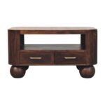 Forma Sphere Leg Coffee Table — California Walnut — product photograph