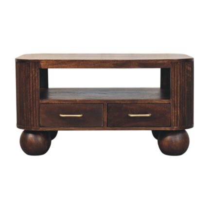 Forma Sphere Leg Coffee Table — California Walnut — product photograph