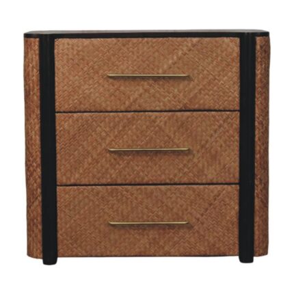 Haven Weave Three-Drawer Chest — product photograph