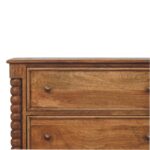 Spindle Chest of Drawers — Amber Oak — product photograph
