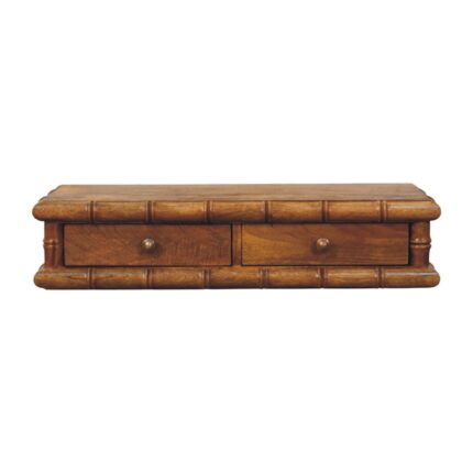Bambu Wall-Mounted Console — Amber Oak — product photograph