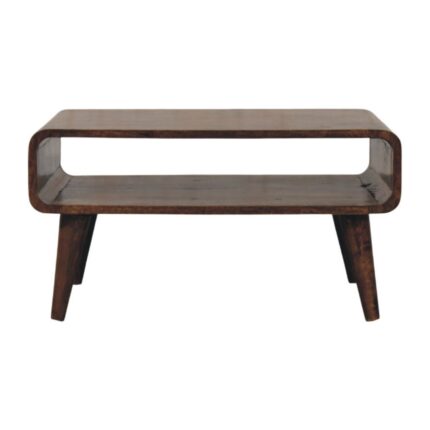 Lina Rounded Edge Coffee Table — Classic Grey — product photograph