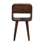Lina Rounded Open Shelf Bedside — Classic Grey — product photograph