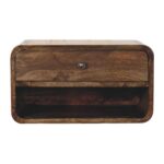 Lina Rounded Edge One-Drawer Bedside — Classic Grey — product photograph