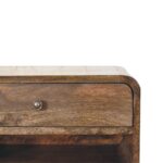 Lina Rounded Edge One-Drawer Bedside — Classic Grey — product photograph