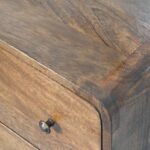 Lina Curve Edge Three-Drawer Chest — Classic Grey — product photograph