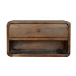Lina Curve Floating Bedside — Chestnut — product photograph