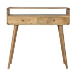 Lina Curved Console Table — Natural — product photograph