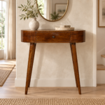 Albion Slim Console — Chestnut — styled interior